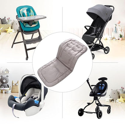 Baby Stroller Cushion,Infant Car Seat Insert-Reversible Universal Breathable and Soft Newborn seat Liner for Stroller,100% Cotton Seat Pad Liner for Newborns-34x78cm,1 Pack（Grey）