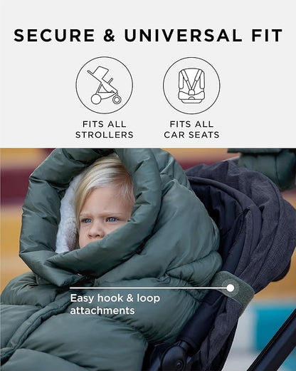 7AM Enfant Stroller Blanket 212 - Adjustable Baby Car Seat Zipped Blanket for Babies Winter, Unisex Multi Purpose Fleece Lined Warm Hooded Toddler Footmuff Water Repellent | (6M - 4T)