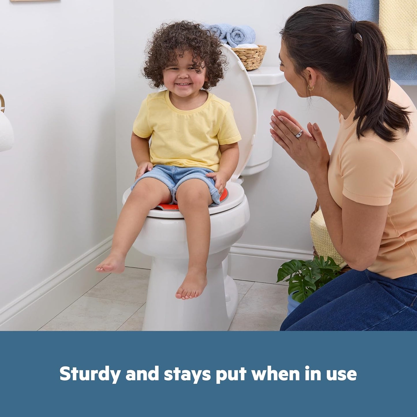 Bright Starts Disney Baby Minnie Mouse Flip & Sit Potty Training Seat, Attaches to Toilet Securely, Space Saving Design Fits Most Toilets