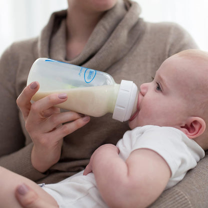 Dr. Brown’s Natural Flow® Anti-Colic Options+™ Wide-Neck Baby Bottles 5 oz/150 mL, with Level 1 Slow Flow Nipple, 4 Pack, 0m+
