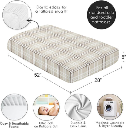 Sweet Jojo Designs 2-Piece Baby Bassinet Sheets Set (Black/White Gingham Checkered Plaid) for Boy/Girl, Infant Newborn Nursery, Oval, Rectangle & Hourglass Mattress (Solid Onyx & Classic Checkerboard)