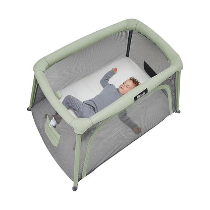 Babymoov Moov & Comfy 3-in-1 Travel Crib & Pack and Play, Lightweight Baby Playpen, Portable Play Yard and Infant Bassinet (Certified for Overnight Sleep US & Canada)
