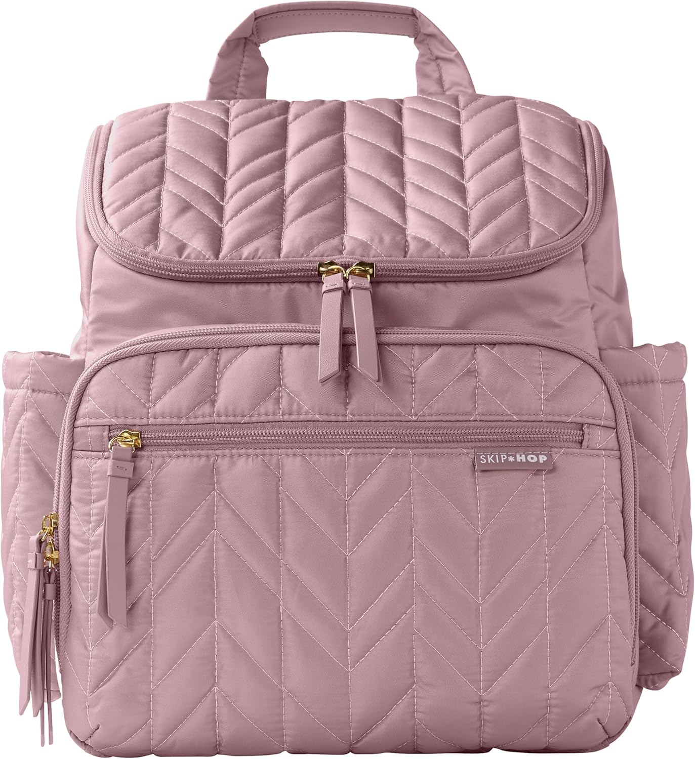 Skip Hop Diaper Bag Backpack: Forma, Multi-Function Baby Travel Bag with Changing Pad & Stroller Attachment, Jet Black