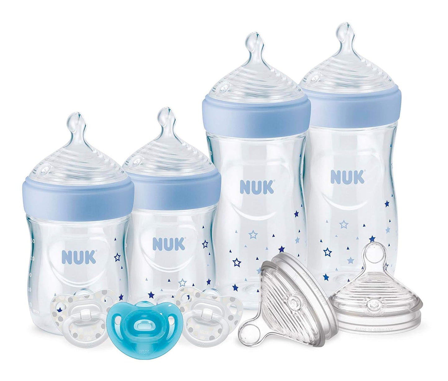 NUK Simply Natural Baby Bottles with SafeTemp Gift Set - Includes 4 Bottles