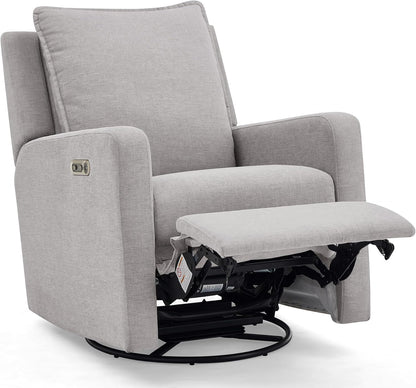 babyGap Harlowe Power Recliner with USB-A and Type-C Ports by Delta Children - Greenguard Gold Certified – Stain-Resistant Performance Fabric is Oeko-TEX Standard 100 Certified, Sand