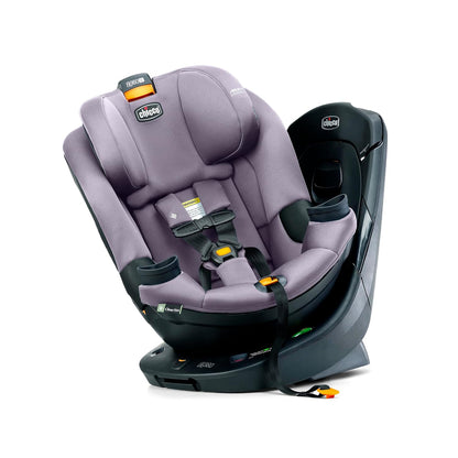 Chicco Fit360 Zip ClearTex Rotating Convertible Car Seat with Fit360 Mirror, 360 Degree Rotation for Rear-Facing and Forward-Facing Usage, Jet/Black