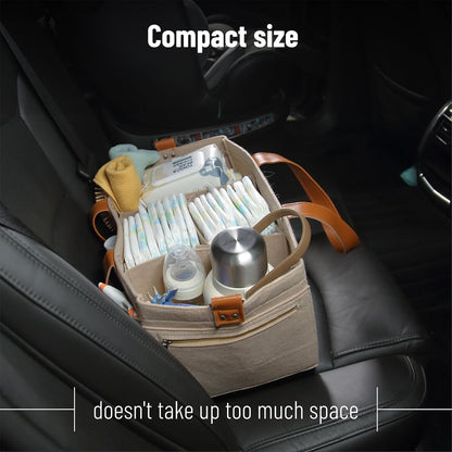 Mr. Pen- Baby Diaper Caddy Organizer, Leather Strap, Baby Organizer, Car Diaper Caddy, Baby Caddy Organizer, Portable Diaper Caddy, Diaper Organizer for Changing Table, Baby Organizer for Nursery
