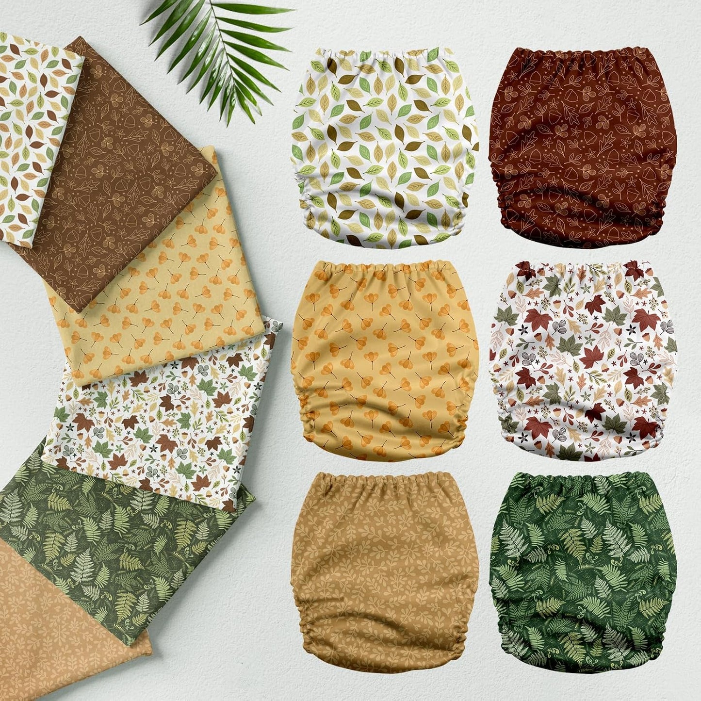Mama Koala 3.0 Pocket Cloth Diapers for Babies with AWJ Lining, 6 Pack with 6 4-Layer Natural Cloth Diaper Inserts - Reusable and Washable Pocket Diapers(Hardworking Bees) - Colors A