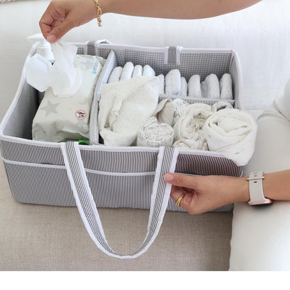 Lily Miles Baby Diaper Caddy Organizer - Large Tote Bag for Newborn essentials Boy or Girl - Baby Shower Basket - Nursery Must Haves - Registry Favorites - Newborn Caddie Car Organizer