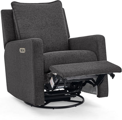 babyGap Harlowe Power Recliner with USB-A and Type-C Ports by Delta Children - Greenguard Gold Certified – Stain-Resistant Performance Fabric is Oeko-TEX Standard 100 Certified, Sand