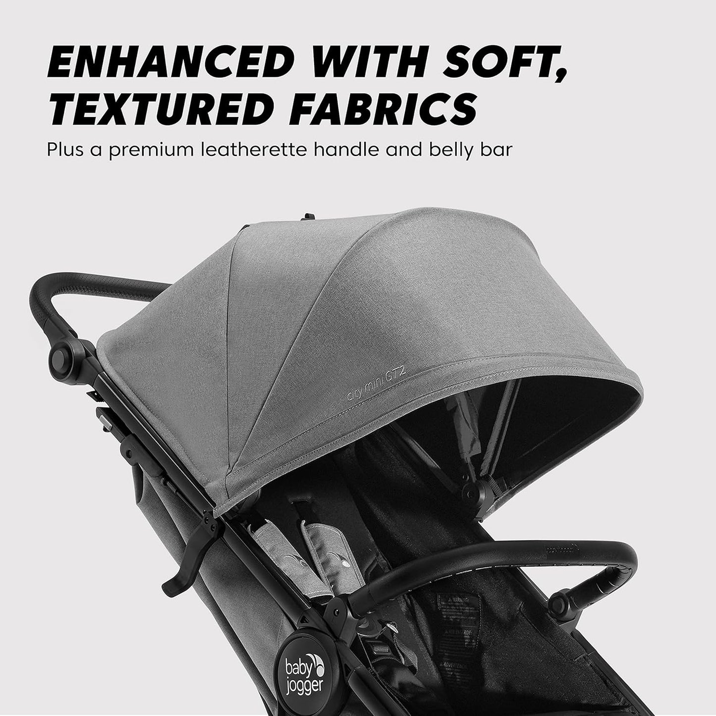 Baby Jogger City Mini GT3 All Terrain Baby Stroller with Forever Air Rubber Tires, All Wheel Suspension, Lightweight Stroller with Magnetic Buckle, No-Rethread Harness, and Foot Brake, Frosted Ivory