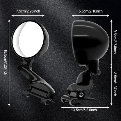 Blind Spot Mirror Adjustable 360 Degree Car Side Mirror, HD Glass Rear View Exterior Accessories Frame Thickness Less than 5MM for Car SUV (long-armed Right)