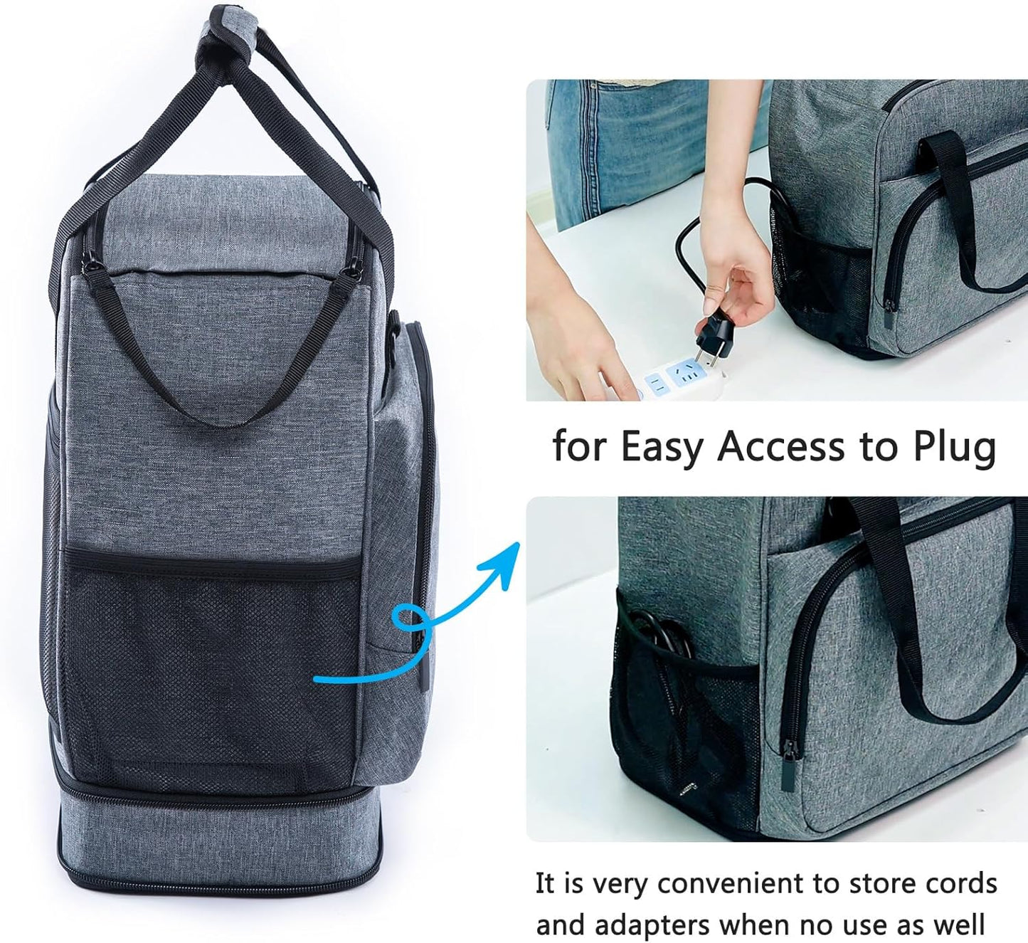 SFYBYHEART Carrying Case Compatible with Baby Brezza Formula Pro Mini Baby Formula Mixer Machine Carrying Bag - Baby Formula Mixer Travel Bag with Pockets for Baby Essential, Pumps, Baby Bottles