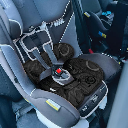 Piddle Pad 2-Pack, Potty Training Car Seat Protector, Toddler Car Seat Cover & Stroller Protector, Machine Washable Waterproof Car Seat, Anti-Slip, Universal Fit (Black)