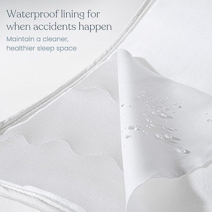 HALO Breathable Crib Mattress Cover – Quilted Mesh, Waterproof, Universal Fit for Standard Crib & Toddler Beds, Easy to Change, Machine Washable