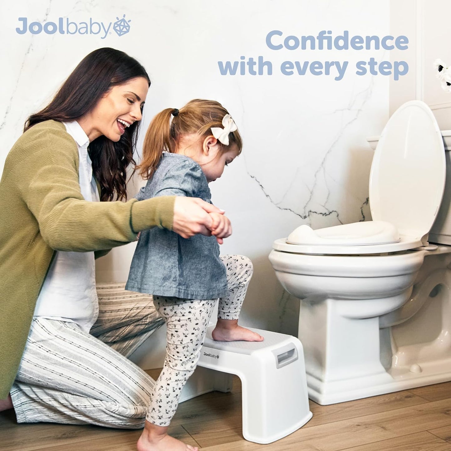 Jool Baby 3-Piece Potty Training Kit - Includes Toddler Potty Chair, Potty Seat for Toilet & Step Stool