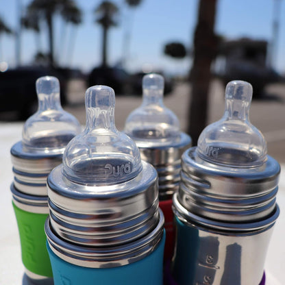 Pura Infant Bottle Nipple 2-Pack - Medical-Grade Silicone, Anti-Colic, Slow Flow, BPA-Free