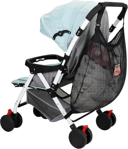 Accmor Universal Stroller Organizer, Large Storage Stroller Bag Fits for Uppababy, Nuna, Britax, Doona Strollers, Non-Slip Adjustable Storage Mesh Caddy Accessories for Stroller Crib