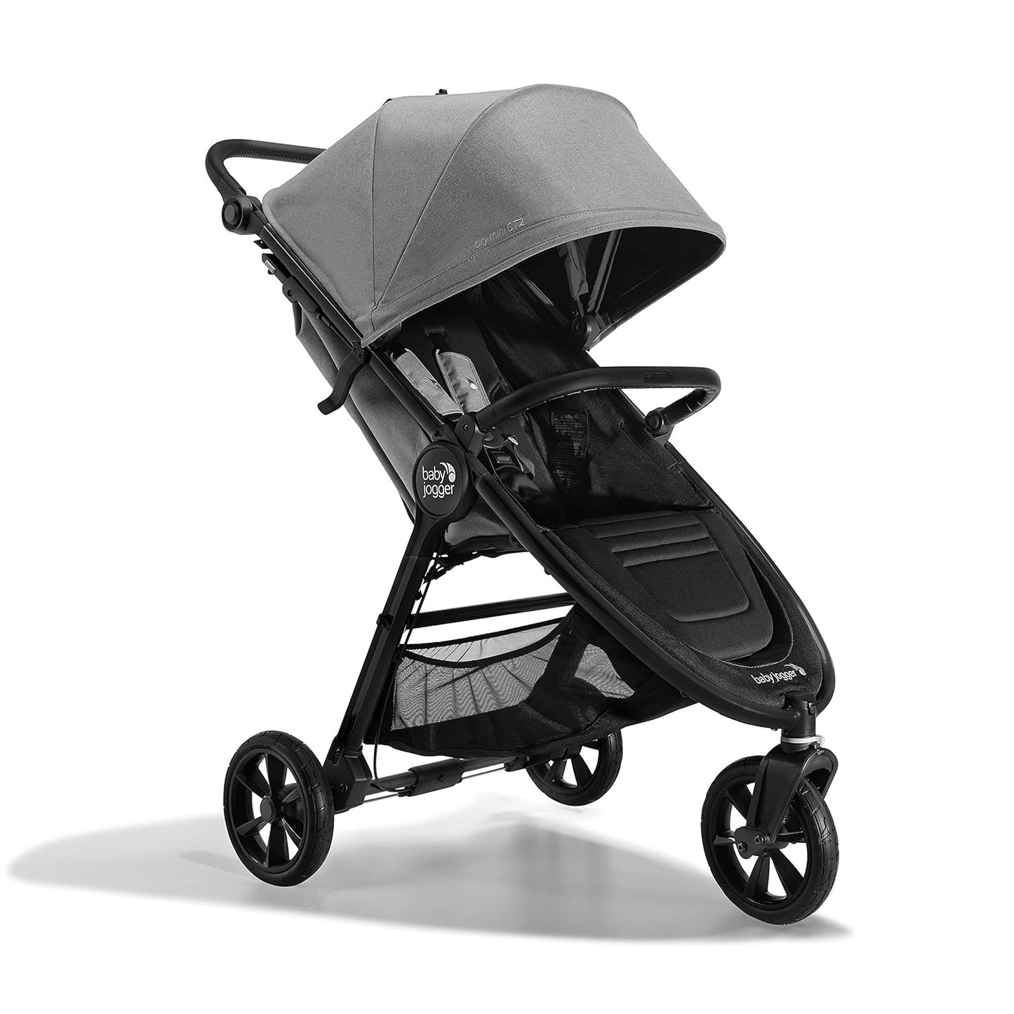 Baby Jogger City Mini GT3 All Terrain Baby Stroller with Forever Air Rubber Tires, All Wheel Suspension, Lightweight Stroller with Magnetic Buckle, No-Rethread Harness, and Foot Brake, Frosted Ivory