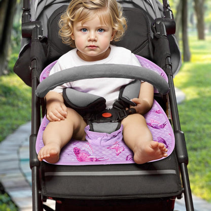 Babenest Car Seat Potty Protector Cover -Waterproof Carseat Training Liner for Baby &Toddler Shower Gift, Dry Piddle Pee Pad with Fun Designs for Strollers & Infant Car Seats (2pcs Pink)