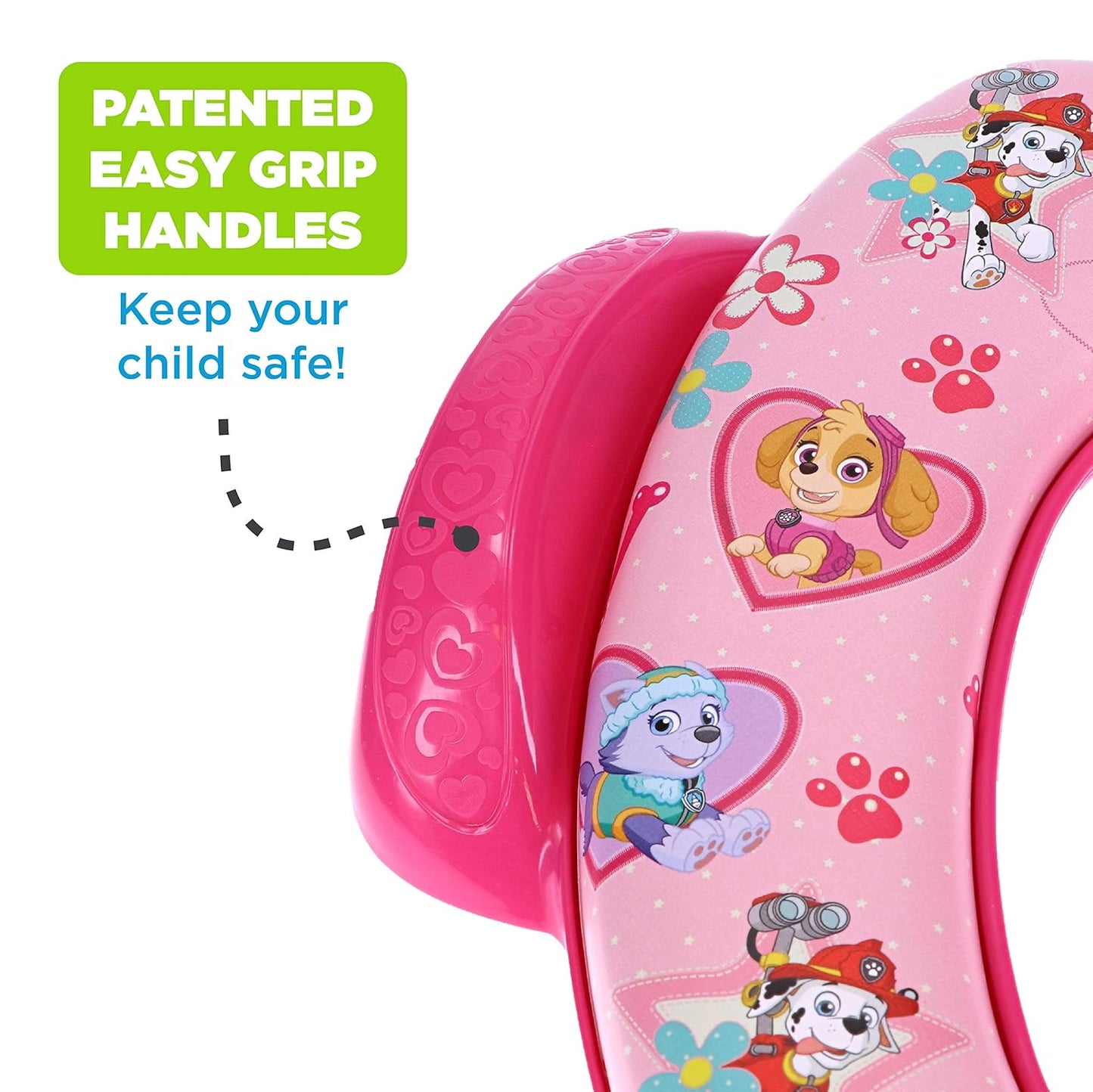 Nickelodeon Paw Patrol "Skye and Everest" Soft Potty Seat for Toilet Training Kids, Pink, Standard