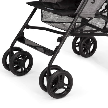 Jeep PowerGlyde Plus Stroller by Delta Children Lightweight Travel Stroller with Smoothest Ride, Aluminum Frame, 4-Position Recline, Extra Large Storage Basket, Black
