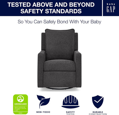 babyGap Harlowe Power Recliner with USB-A and Type-C Ports by Delta Children - Greenguard Gold Certified – Stain-Resistant Performance Fabric is Oeko-TEX Standard 100 Certified, Sand