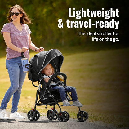Dream On Me Vista Moonwalk Stroller, Disney Approved Lightweight Stroller for Toddlers and Infants, One-Hand Fold, Reclining Seat, Canopy with Sun Visor, Everyday & Travel Ready