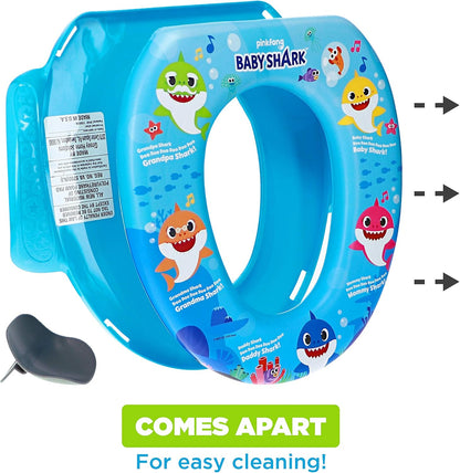 Nickelodeon Baby Shark "Sharktastic" Soft Potty Training Seat - Soft Cushion, Baby Potty Training, Safe, Easy to Clean