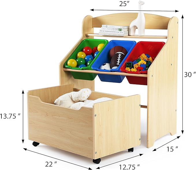 Humble Crew Kids' Store-All Unit, Natural Finish (TB816)