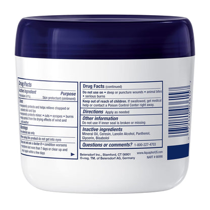 Aquaphor Children's Advanced Therapy Healing Ointment, 41% Petrolatum Skin Protectant Ointment for Minor Wound Care, Chapped or Cracked Skin and Lips, 14 Oz Jar