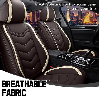 CTDS Car Seat Covers for MINI Convertible 2013-2026, Stylish Sport Seat Covers, Premium Nappa Leather Car Seat Cover. Automobile Seat Covers Sets.(Luxury 5 Seats/Beige)