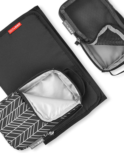 Skip Hop Diaper Bag Backpack: Forma, Multi-Function Baby Travel Bag with Changing Pad & Stroller Attachment, Jet Black