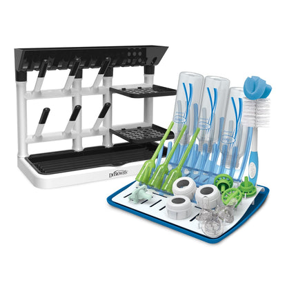 Dr. Brown's Baby Bottle Drying Tower, Stand-Up Drying Rack with Folding Baby Bottle Drying Rack for Easy Storage