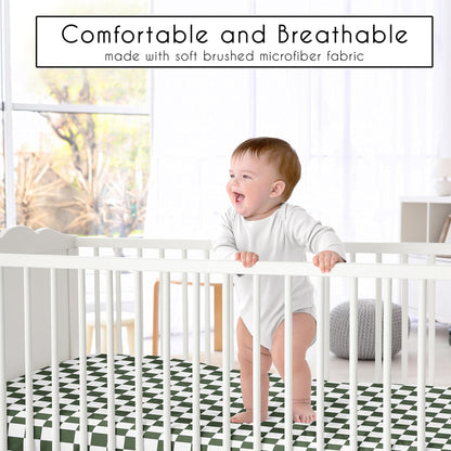 Sweet Jojo Designs 2-Piece Baby Bassinet Sheets Set (Black/White Gingham Checkered Plaid) for Boy/Girl, Infant Newborn Nursery, Oval, Rectangle & Hourglass Mattress (Solid Onyx & Classic Checkerboard)