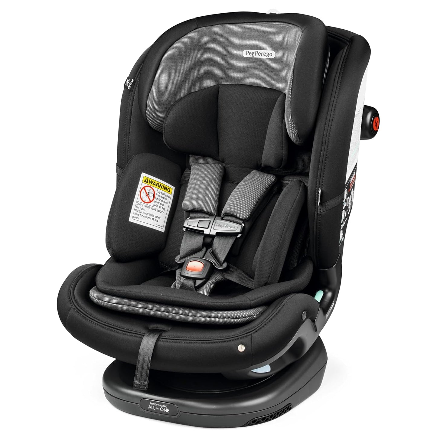 Peg Perego Primo Viaggio All-in-One Convertible Car Seat – Newborn to 10+ Years – 5-120 lbs – Height Adjustable & Slim, 100% FR-Free, Made in Italy, Astral (Beige)