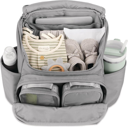 Skip Hop Diaper Bag Backpack: Forma, Multi-Function Baby Travel Bag with Changing Pad & Stroller Attachment, Jet Black