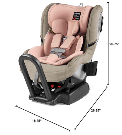 Peg Perego Primo Viaggio Convertible Kinetic - Reversible Car Seat - Rear Facing for Children 5 to 45 lbs and Forward Facing for Children 26.5 to 65 lbs - Made in Italy - Licorice (Black)