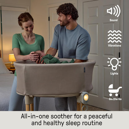 Ingenuity Dream Hero Starlight 3-in-1 Co-Sleeping Bassinet and Crib - Lume (Grey), Unisex, Newborn to 12 Months