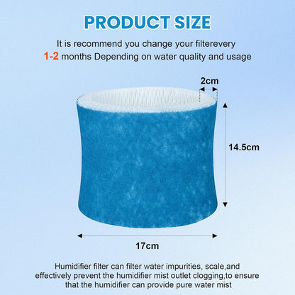 For Canopy Humidifier Wicking Filter Replacement 2.0, Compatible with Canopy Bedside and Nursery Humidifier 2.0,Wood Pulp & Paper Filter,4 Pack (Blue)