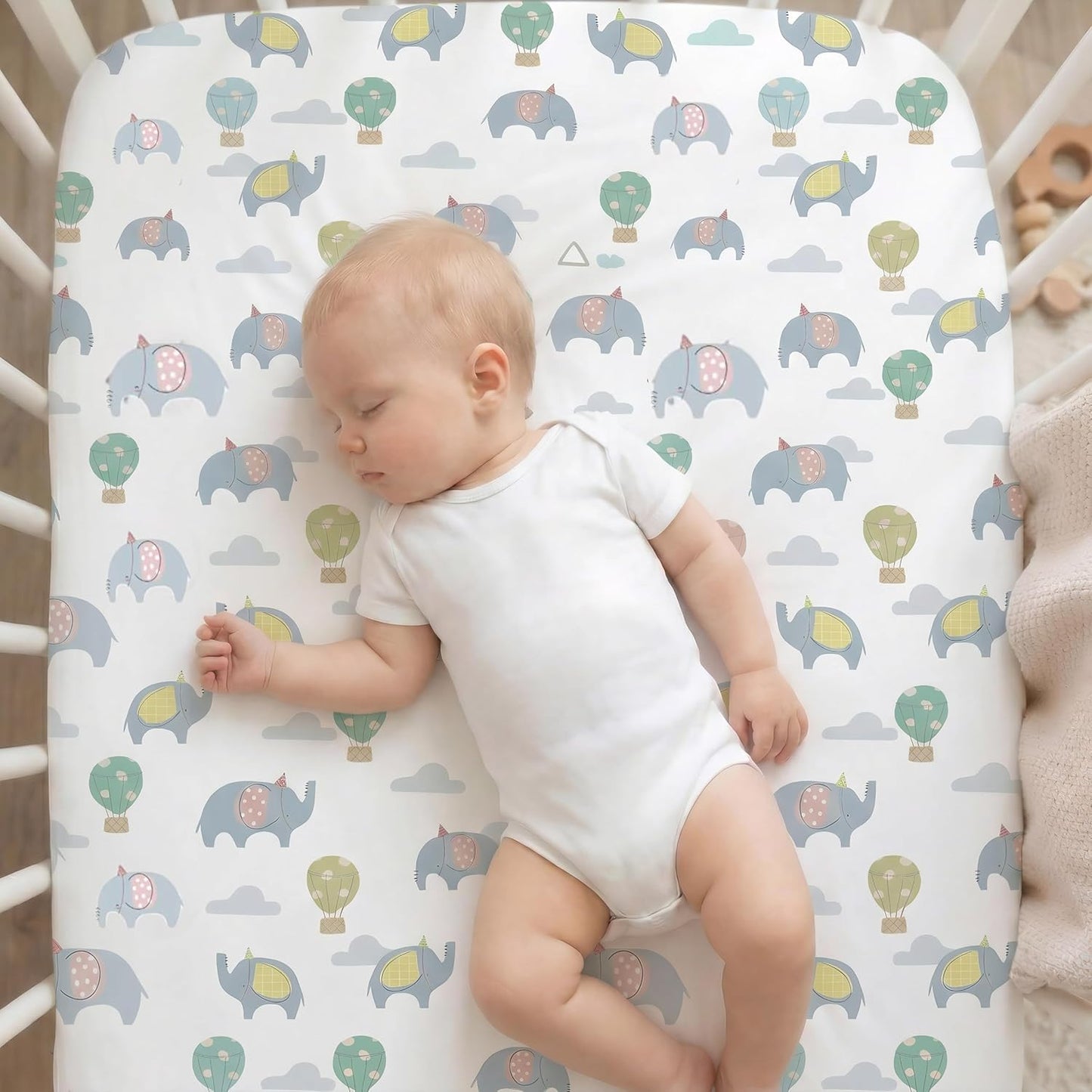 4 Pack Stretchy Bassinet Sheets 20" x 33" Fit for Baby Delight, BCOL, Jimglo, Angelbliss, Maxi-COSI & Most Regular Size Bedside Sleeper- Soft Breathable Fitted Bassinet Sheets - Light Pink & Star