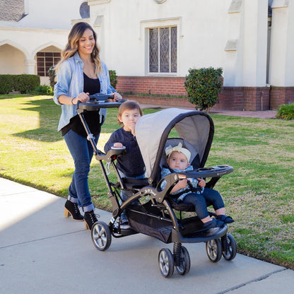 Baby Trend Sit N' Stand® Double 2.0 Stroller, Dash Black