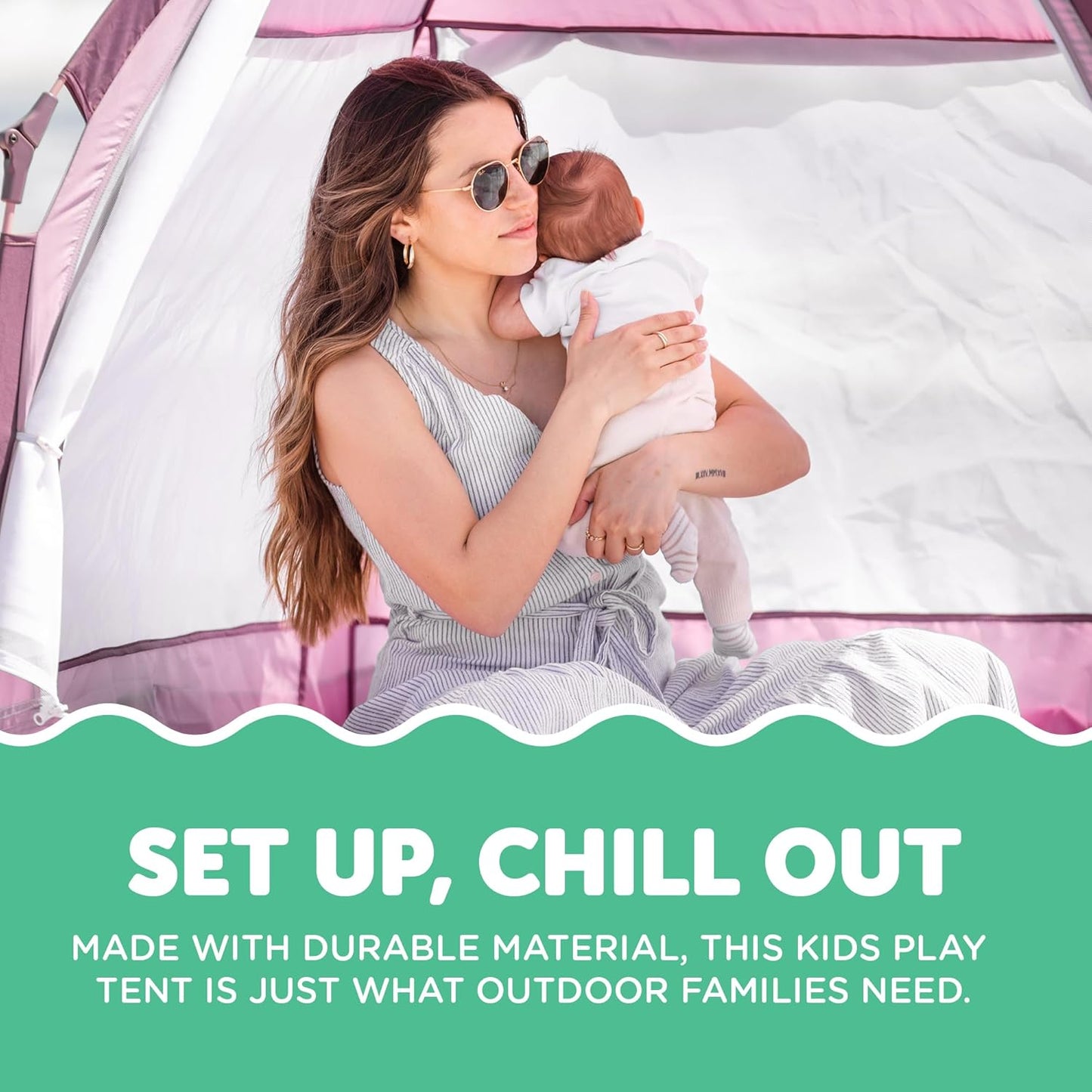 Baby Delight Go with Me Villa Portable Tent and Playard | Kids Tent and Playhouse | Indoor and Outdoor | Green Garden