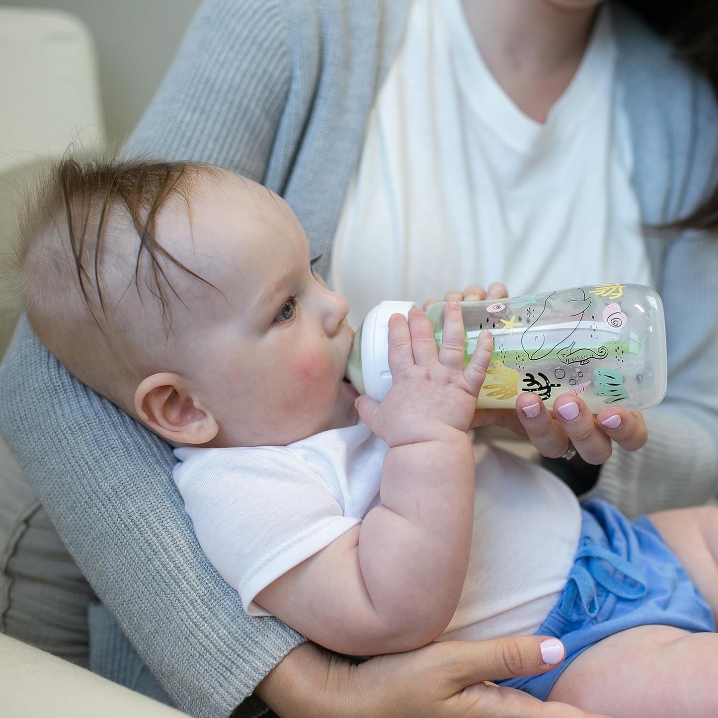 Dr. Brown's Anti-Colic Options + Wide-Neck Baby Bottle Designer Edition Dino Decos, 9oz/270mL, Level 1 Slow Flow Nipple, BPA-Free, 0m+, 2-Pack