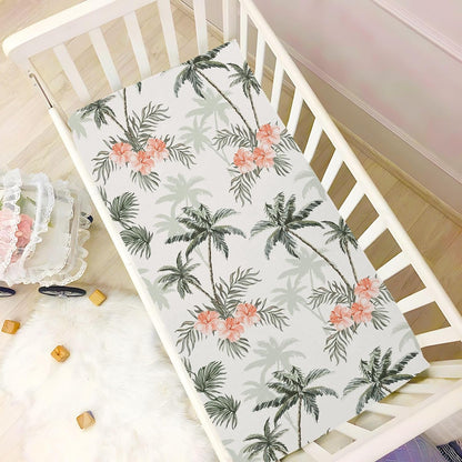 Fitted Crib Sheets Pink Checkered and Bows Stretchy Portable Playard Sheets for Baby Toddler, Breathable Soft Mini Crib Mattress 39 x 27 in for Boys and Girls