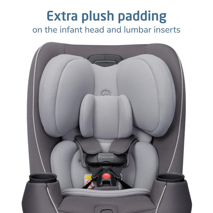 Maxi-Cosi Pria Max 3-in-1 Convertible Car Seat, Infant to Toddler Car Seat, ClipQuick Magnetic Chest Clip, Quick-Install Latch, Machine-Washable Cover, 5-100 lbs, Oyster Shell