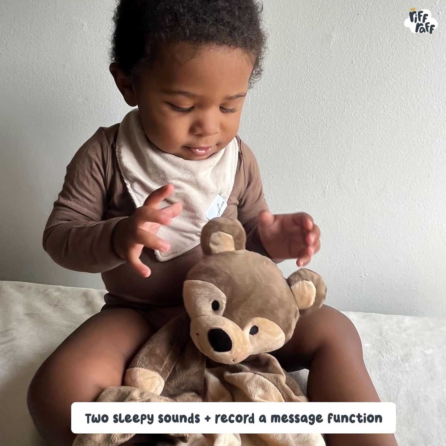 Riff Raff Baby Sleep Toy Soother - Musical Plush Fox with White Noise & Lullaby - Lovey Security Blanket for Newborns & Infants