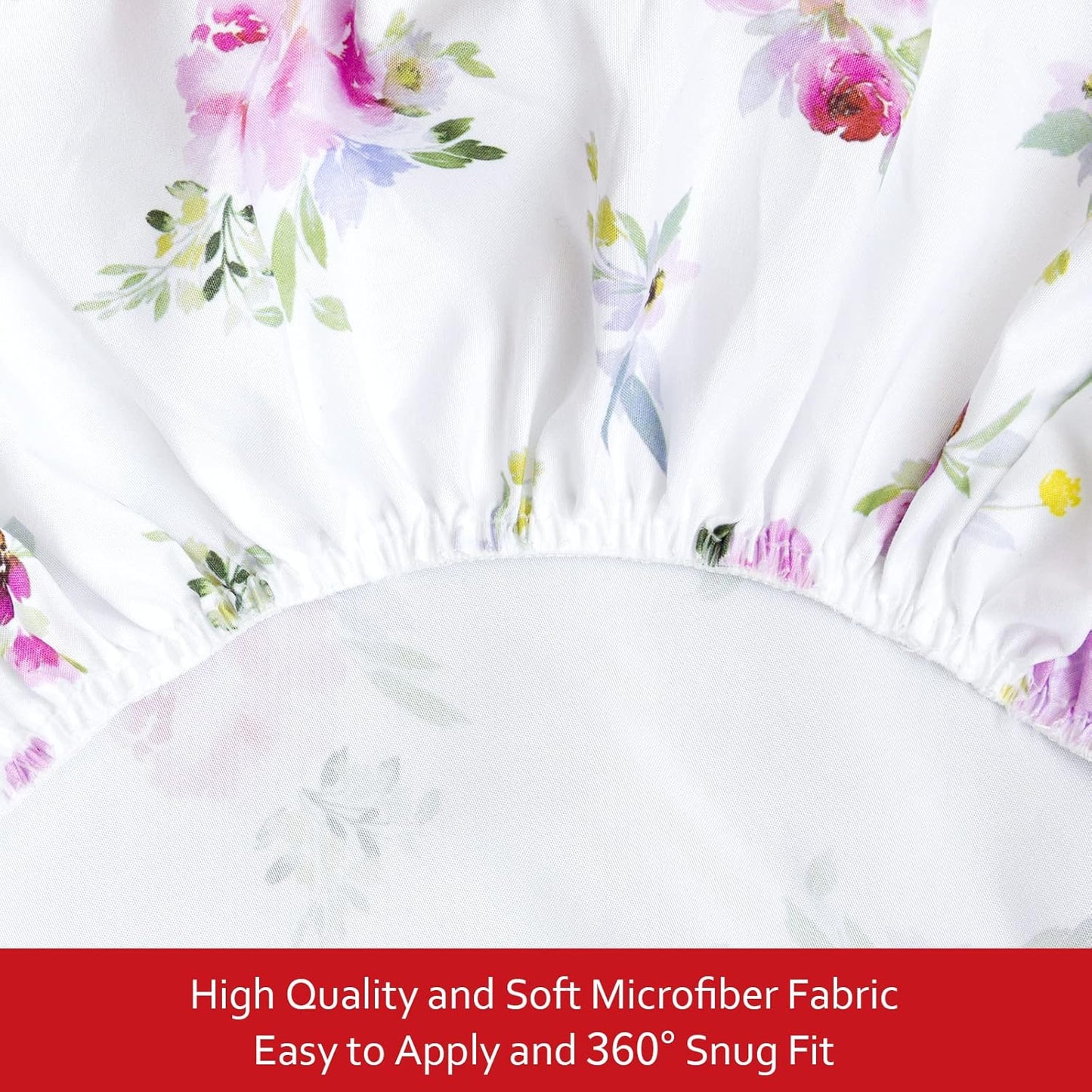 Pack and Play Sheets, 2 Pack Mini Crib Sheets, Stretchy Playard Fitted Sheet, Compatible with Graco Pack n Play, Soft and Breathable Material, Planet & Flower