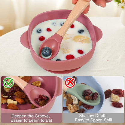 Silicone Baby Feeding Set, Baby Led Weaning Supplies, Baby Food Tableware Silicone Suction Plate, Bowl, Spoons, Fork, Waterproof Bib, Cup & Complementary Food Cake Mold, Baby Eating Utensils