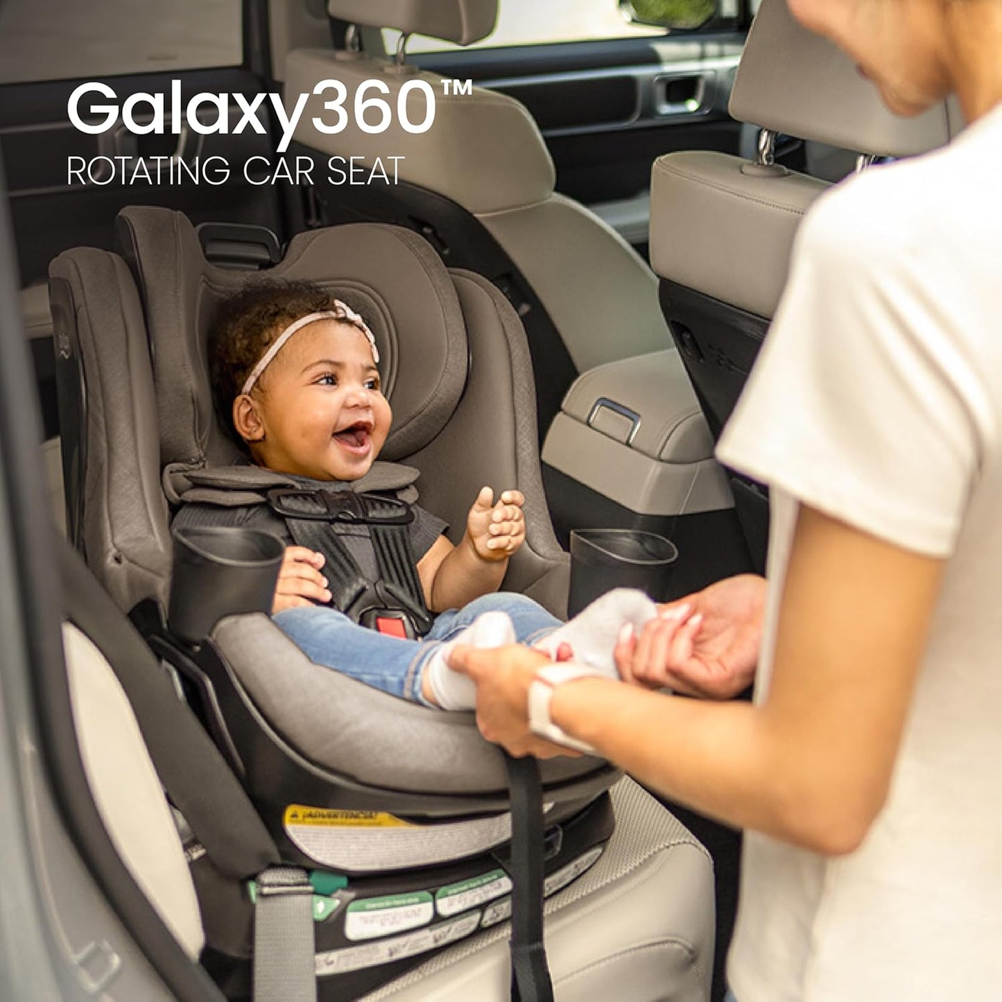 Britax Galaxy360 Slim Rotating Convertible Car Seat with SwivelSmooth Steel Ring – Teak